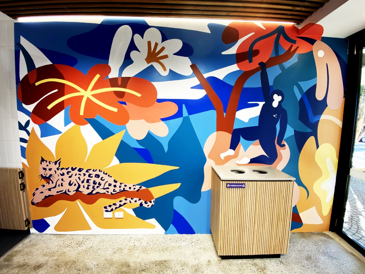 Oakberry Terrigal mural by Studio Dennis