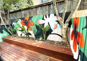 Private Home Courtyard Fence Mural Marrickville